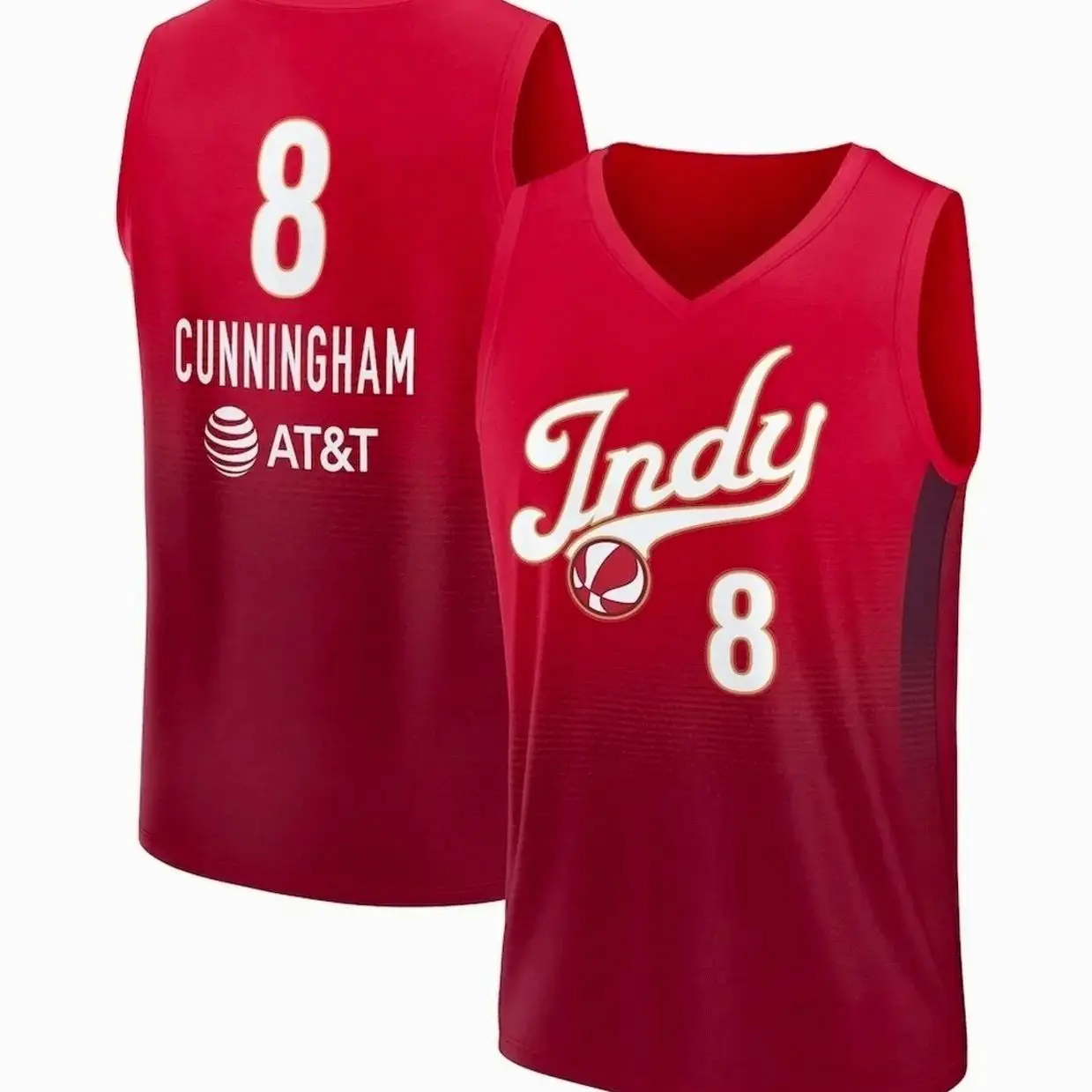 Unisex Football #8 Cunningham Indiana Team Fast Break Replica Jersey - Rebel Edition - Red JMH