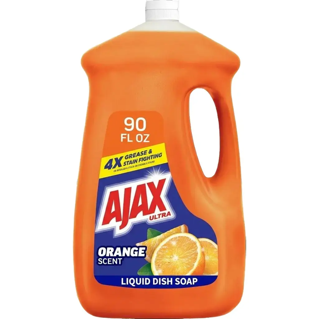 Triple-Action Grease-Cutting Ultra Liquid Dish Soap, Fresh Citrus Orange Scent, 90 fl oz Large Household Cleaner Refill Bottle