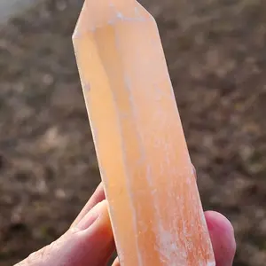 Orange Selenite Crystal Tower