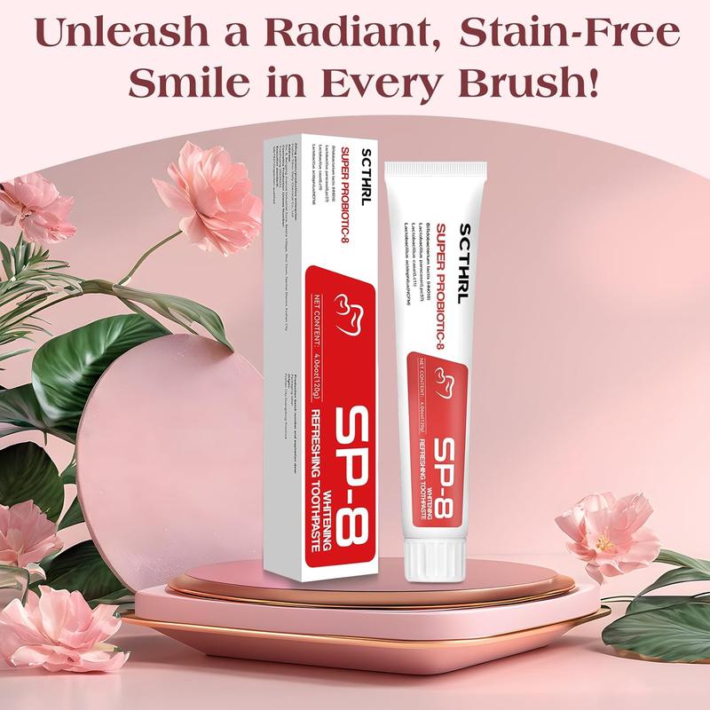 AstraGlow SP-8 Toothpaste - Targeting Stains, Whitening, Battling Tooth Decay & Fresh Breath - Official Authentic Product for Oral Use Daily Gentle