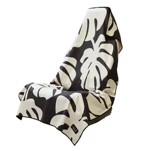 Monstera of Races Past Full-Size Quick-Dry Athletic Car Seat Cover Towel, Sweat Protector for Running, Gym, Travel