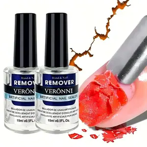 Veronni Nail Polish Remover, 15ML Per Bottle, 2-Pack, Quick Removal, Non-Irritating, Gentle Nail Protection, Ideal for Personal and Professional Use
