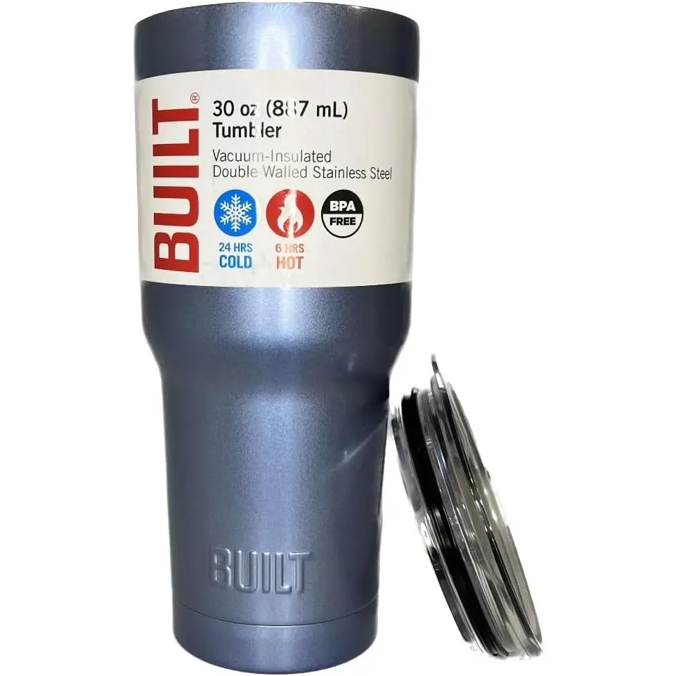 Built – 30Oz Double Wall Stainless Steel Tumbler – Metallic Harbor Blue