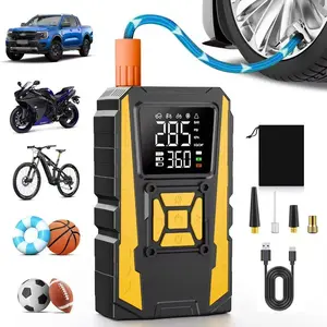 Portable Tire Inflator Air Compressor, 1 Min Fast Inflate, 4500mah Battery, LED Light, Ideal for Cars & Bikes, Perfect Gift for Men, Tire Inflator Cordless, Portable Tire Pump, Wireless Tire Inflator