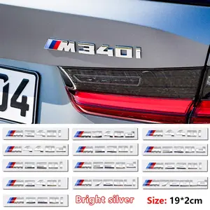 BMW Car Trunk ABS Letter Emblem Sticker, M Performance Logo Decal, Waterproof, Sunproof, Wear-Resistant, Scratch-Proof, Compatible with M Performance Models Including M340i, M440i, M530i, M550i, M630i, M640i, M760Li, M850i