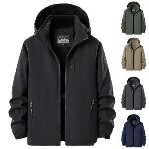 Men's Hooded Winter Jacket, Waterproof Windproof, Fleece Lined Thick Warm, Plus Size Ski/Hiking/Camping Windbreaker