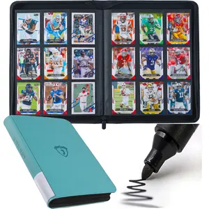 Joyfolio Premium 360-Pocket Trading Card Binder, 9-Pocket, Waterproof PU-Leather Cover Album With Side Loading, Holds Gaming, Baseball, Basketball & Sports Cards