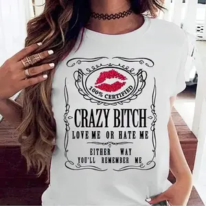 Humorous Cotton Short Sleeve Graphic Tee for Women and Men Casual T-shirt