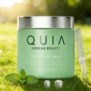 QUIA Dual-Action Toner Pads – Gentle PHA Exfoliation for Sensitive Skin – Instant Hydration + Pore Minimizing – 70 Soft Korean Textured Pads for Blackhead & Blemish Control