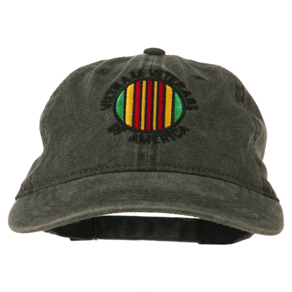 Vietnam Veterans Badge Embroidered Washed Cap