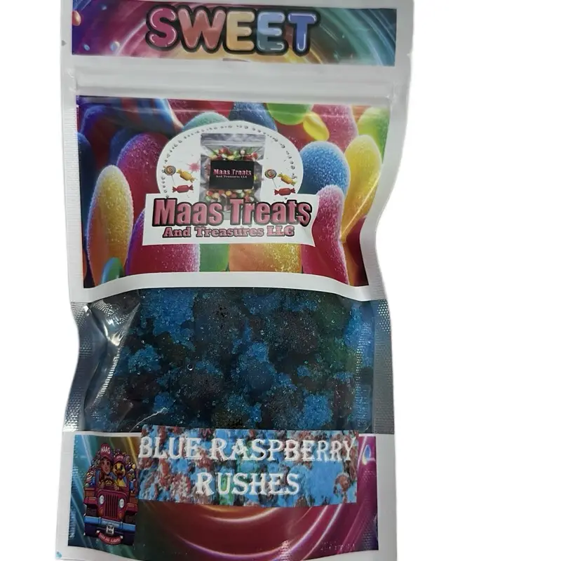 blue raspberry rushes Candy Snack 8 oz 1 and 1.5 lbs