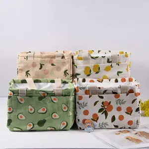 XL Lemon/Avocado/Peach/Orange Insulated Lunch Bag, Large Fruit Lunch Tote Keep Warm, Valentine's Day Gifts