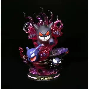 Kawaii Anime Pokemon Gastly Haunter Gengar Evolution Ver. GK PVC Action Figure Game Statue Collectible Model Kids Toys Doll Gift