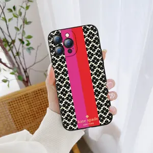 Women Kate Spade Flower Phone Case FOR IPhone 17 air 16 15 14 13 11 12 Pro 15 Plus 16 Pro MAX Samsung Galaxy S25 Ultra S24 S23 Black Covers