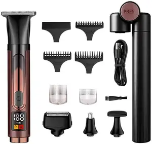 Yunmei Men's Body Hair Trimmer Set with Digital Hair Clipper for Back & Leg Grooming Washable Blade CE ROHS FCC MSDS Approved