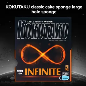 2 Pack Kokutaku Sponge Rubber Table Tennis Paddle Sheets, & Options, Durable Material for Training & Practice Use