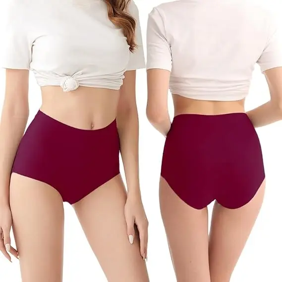 FallSweet No Show Underwear for Women High Waist Seamleass Briefs Panties