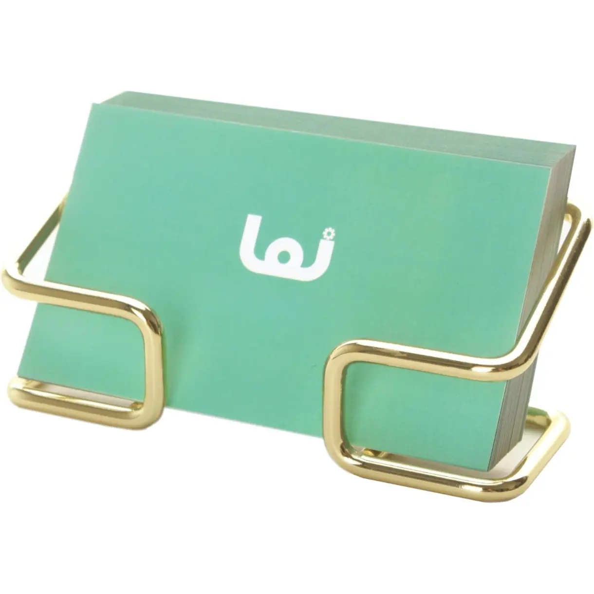 Business Card Holder for Desk, Cute Metal Card Organizers and Office Desk Accessories for Men and Women (Golden)