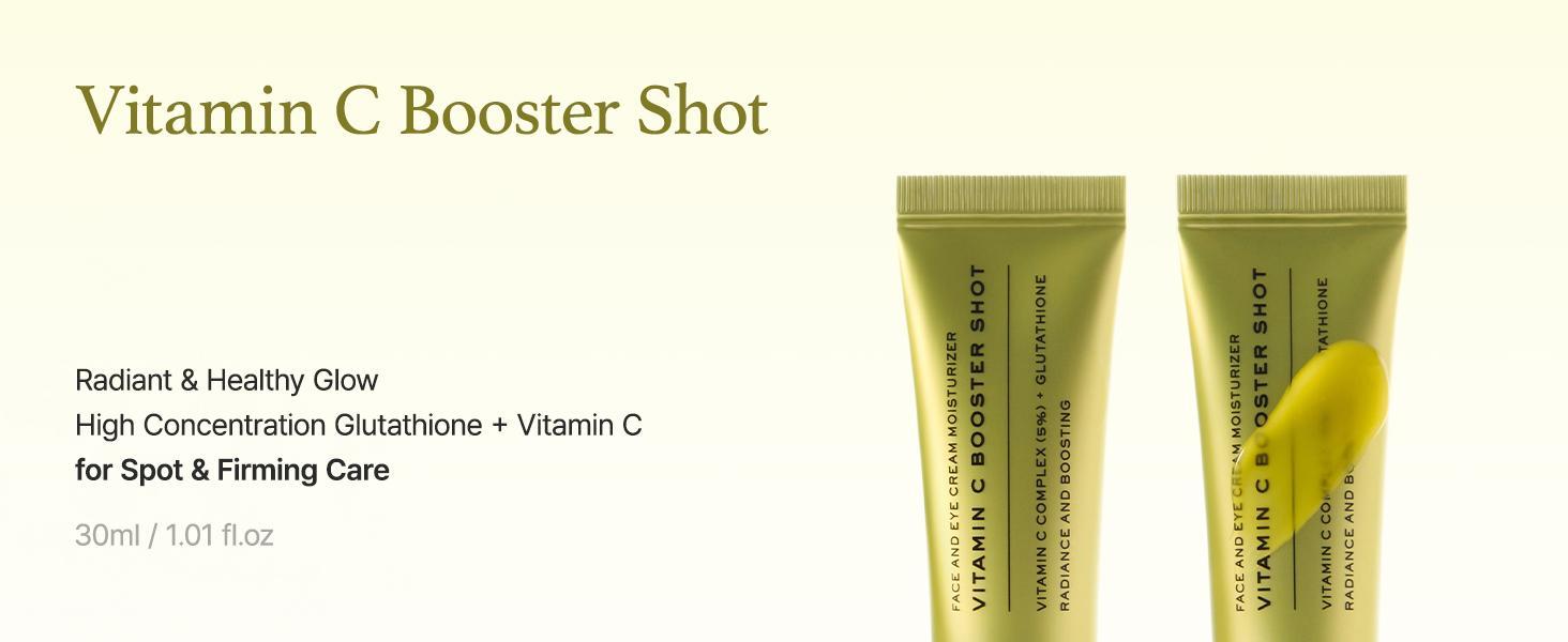Arencia Unscented Vitamin C Booster Shot Glow Serum - with Glutathione, Niacinamide & Vitamin E, 30ml/1.01 fl.oz Korean Skincare for Fade Dark Spots, Skin Repair, Brighten Skin Tones - Face Care Products