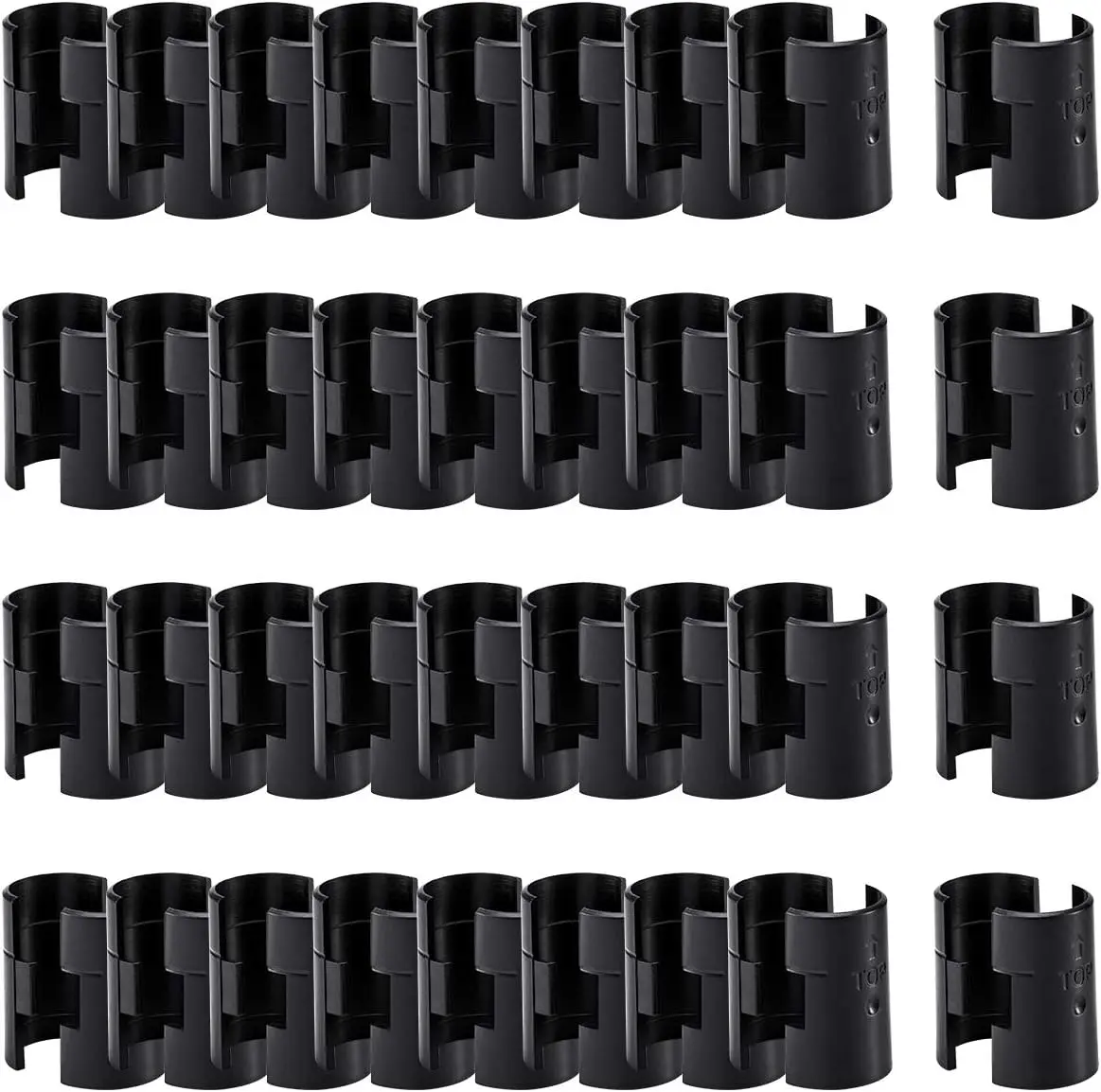 72-Piece Durable ABS Wire Shelf Clips for 1" Posts - 36-Pair Home Organizer Set, Easy-to-Use Metal Sleeves for Shelf Mount, Universal Fit for Metro, Honey-Can-Do, Home Depot Wire Shelving System Stability Adjustment