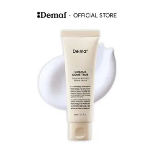 [De:maf Official] Creams Come True Squalane Barrier Repair Cream 1.7 fl. oz. (50ml) | Long-Lasting Hydration | Strengthen Skin Barrier | Ideal for Oily & Acne-Prone Skin