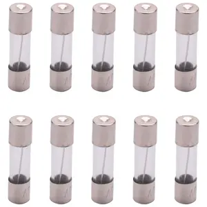 10 Pcs 250V 10Amp Slow Blow Time Delay Glass Fuses Tubes 5mm x 20mm US