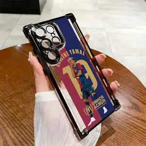 Stylish Boy Yamal'S Football Jersey Number 19 Phone Case Is Compatible with for samsung for galaxy S25 S24 S23 S22 S21 FE Ultra Plus 4G 5G, Featuring a Transparent Soft Back Cover