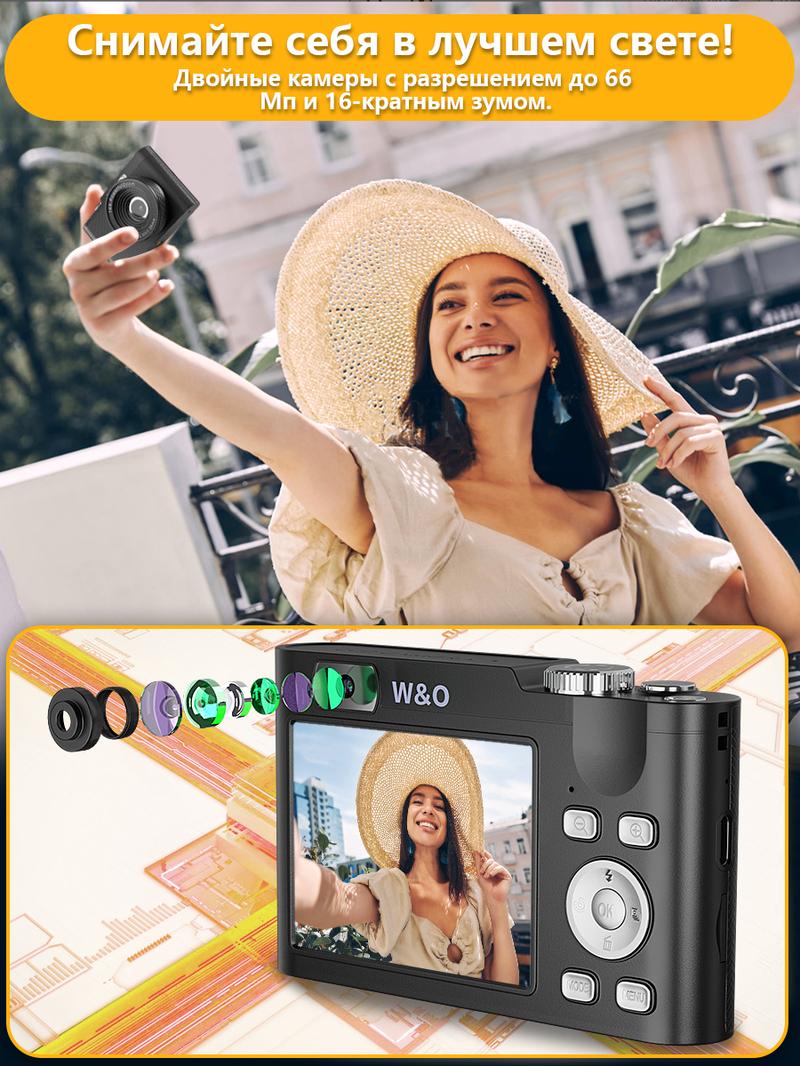 4K Digital Camera for Photography, Auto-Focus 64MP Vlogging Camera for Beginner with 2.4 inch 180° Flip Screen, 18X Digital Zoom Point and Shoot Camera with 32GB Micro SD Card, Perfect Gifts for Halloween and Thanksgiving 4K Digital Camera for Photography, Auto-Focus 64MP Vlogging Camera for Beginner with 2.4 inch 180° Flip Screen, 18X Digital Zoom Point and Shoot Camera with 32GB Micro SD Card, Perfect Gifts for Halloween and Thanksgiving