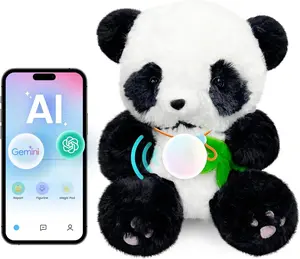 Haivivi AI interactive Toy for 3+ Kids, Smart AI Plush Toy Panda, Interactive Stuffed Animal, Screen-Free Educational Emo Robot with Advanced AI, APP with 16 Characters, Unique Gifts for Girls & Boys.Bedtime Companion