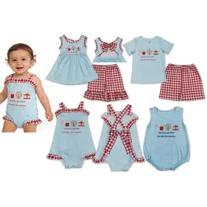 Blue County Fair Bubble Set for Baby Girl | Toddler  Outfit | Cute Romper