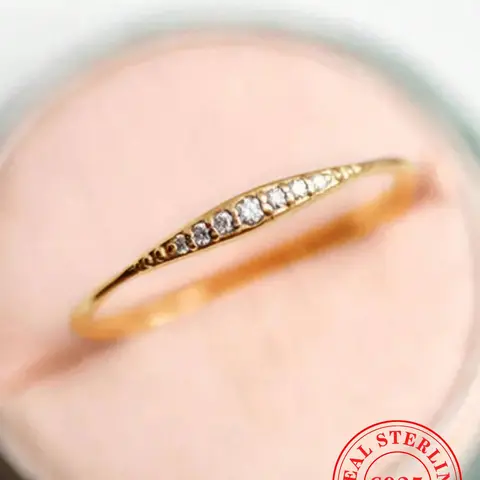 925 Sterling Silver Fashion Rhinestone Decorated Ring, Elegant Accessories for Women, Casual Jewelry for Party, Daily Clothing Decor, Trendy All-match & Exquisite Jewelry for Birthday Gift, Elegant Everyday Ring, Beautiful Rings