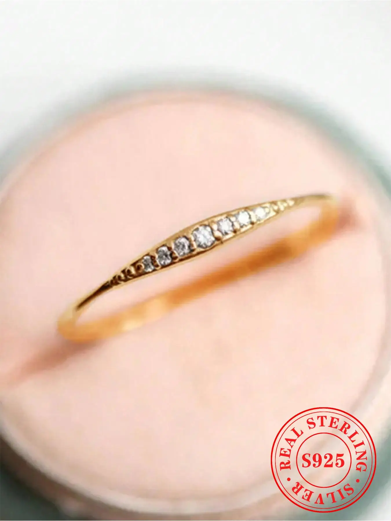 925 Sterling Silver Fashion Rhinestone Decorated Ring, Elegant Accessories for Women, Casual Jewelry for Party, Daily Clothing Decor, Trendy All-match