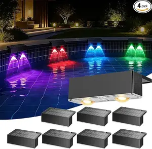 4 Pack Solar Pool Lights for Above Ground Pools Swimming Floating Pool Party Lights Inground Pool LED Lighting Solar Powered Outdoor Poolside Fence Deck Accessories Decor, Pool Accessories, Solar Light Outdoors