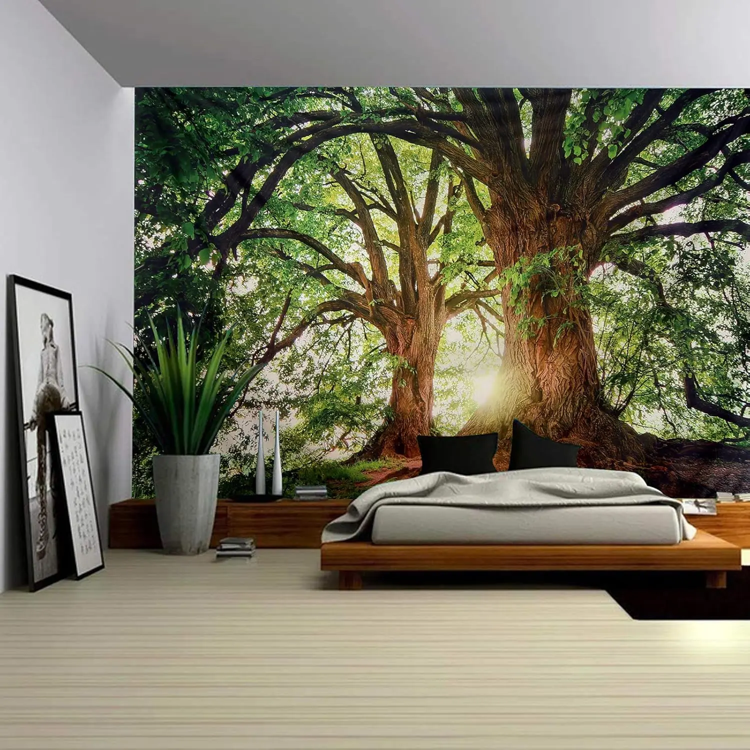Forest Tapestry Nature Tree Tapestries, Extra Large Oversized Tapestry Wall Hanging, Tapestry for Bedroom Living Room Backdrop, Indoor Outdoor Decoration Home Decor