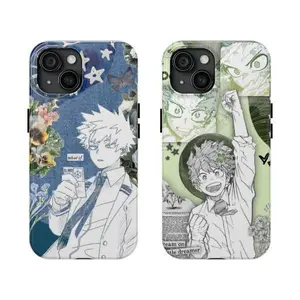 MHA BakuDeku Anime Manga Tough Phone Case | Bakugo Katsuki, Perfect Gift for My Hero Academia Fans Suitable For iPhone 17 Pro Max 16 15 14 13 12 11 for Samsung S21 S22 S23 S24 S25 Phone Case | Tough Phone Case | Gift for Anime Fans | Best Gift
