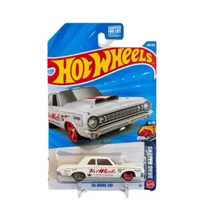 Hot Wheels '64 Dodge 330 Drag Racers 1:64 Diecast Car - White with Red Wheels and Detailed Design