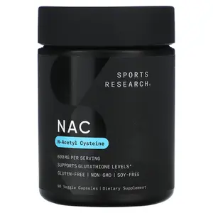 Sports Research NAC, N-Acetyl-Cysteine, 600 mg, 90 Veggie Capsules