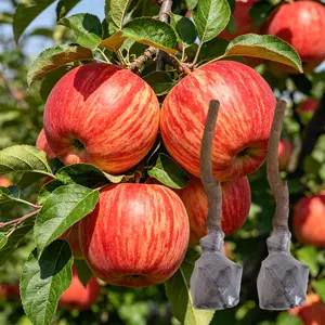 Apple Sapling Live Plant - Healthy Fruit Tree Seedling for Home Garden Backyard Orchard, Easy to Grow, Adaptable to USDA Zones 5-9, Non-GMO