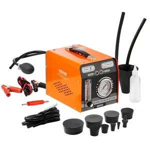 VEVOR Automotive Smoke Machine Leak Detector, EVAP Smoke Machine Leak Tester with Built-in Air Pump, Pressure Gauge & Flow Meter, Dual-Mode Diagnostic Leak Detector for Vacuum, Fuel, Pipeline Testing