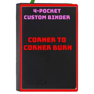 4-Pocket Custom Binder Full Corner to Corner Laser Engraved Design