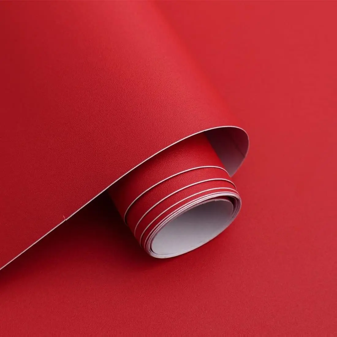 Thick Red Contact Paper, 15.7" x 118" – Peel & Stick Solid Color Wallpaper for Cabinets & Countertops