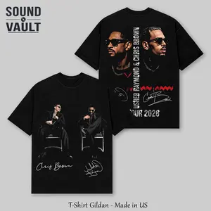 R&B Tour 2026 Concert Merch T-Shirt | Retro Raymond and Brown Urban Streetwear Shirt | Vintage 90s Hip Hop Soul Graphic Tee | Oversized Unisex Pop Culture Concert Tour Merch | Y2K Heavyweight Graphic Tee Gildan Made in US