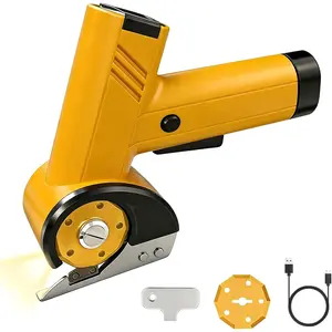 cordless electric  steel titanium alloy  safety lock multifunctional  machine for  cardboard/fabric/leather/carpet Yellow