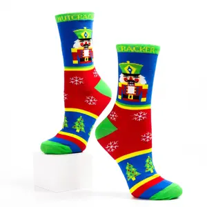 Multicolor Christmas Nutcracker Light Weight Sock