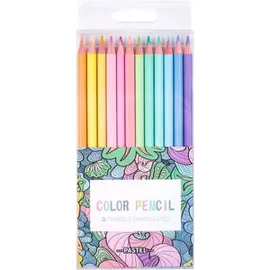 F-MKP04  Macaron Colored Pencils, Soften Wood, Pastel Coloring for Adult and Kids, Art Supplies for School, Coloring, Drawing, Shading, 12 Count
