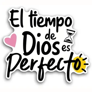 Spanish Bible Verse Sticker, Waterproof Car Sticker, Decal For Cars, Multifunctional Sticker for Car, Motorcycle & Laptop & Water Bottle, Creative Decoration