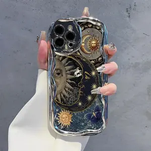 This starry sky phone case, inspired by the sun and moon, is compatible with iPhone 17, 17 Air, 16, 15, 14, 13, 12, and 11 Pro. The electroplated casing provides shock protection. It's an ideal choice for stargazing and astrology enthusiasts.