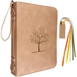 -  Cover Case for Women and Men with Storage Pockets, Handle and  Ribbon Bookmark, PU Leather  Covers Resistant and Stylish  Accessories