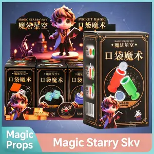 Magic Starry Sky 12 Styles Pocket Magic Trick Set in Big Gift Box Kids Educational Interactive Props Indoor Outdoor Toy Perfect Holiday Birthday Gift