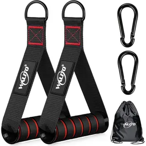 Heavy Duty Exercise Handles, Replacement Cable Machine Attachments for Home Gym Equipment, Pulley System, Pilates, Resistance Bands, Strength Trainer